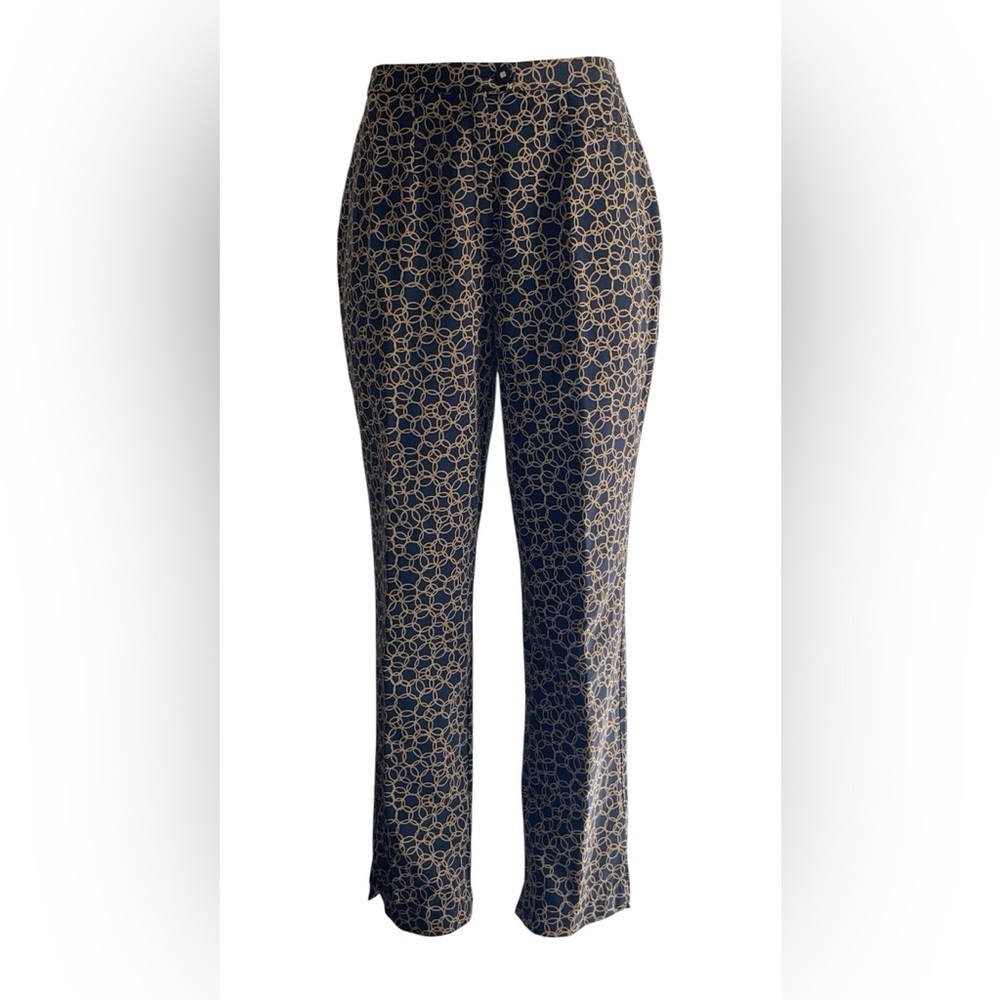 Zerres Black and Gold Patterned Trousers